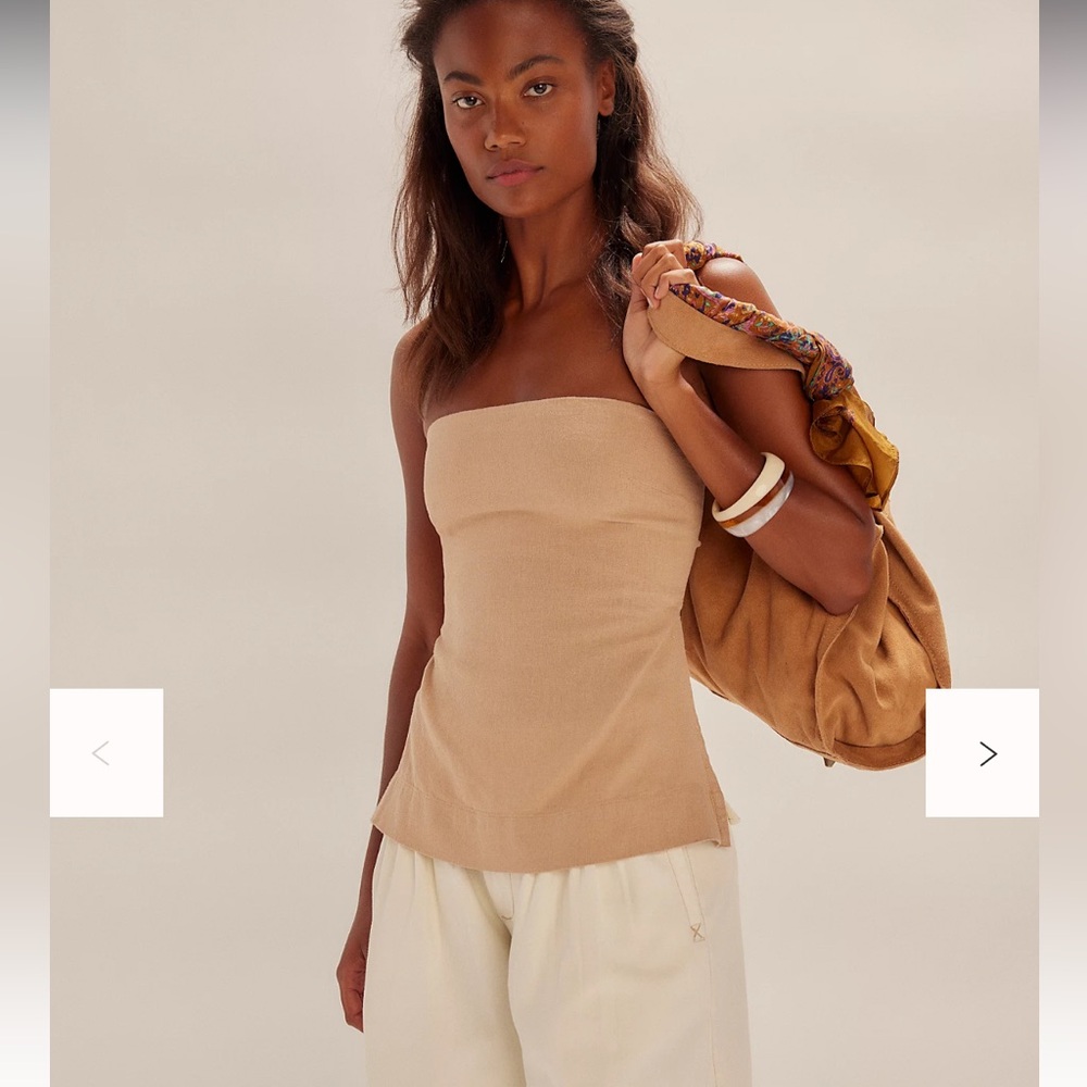 Free People Bernadette Linen Top